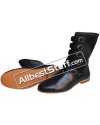 Medieval Long Shoe 5 Brass Buckle Rubber Sole Leather Boots image 2