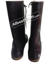 Medieval Long Shoe Rubber Sole Leather Boots Laces image 2