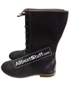 Medieval Long Shoe Rubber Sole Leather Boots Laces image 1