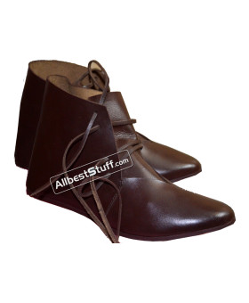 Medieval Ankle Shoes Hand Made Brown or Black Medieval Ankle Shoes Hand Made Brown or Black