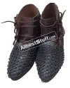 Medieval Ankle Rubber Sole Shoes with Chain mail image 4