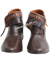 Medieval Leather Decorated Boots Renaissance Ankle Length Shoes image 2