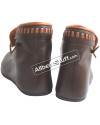 Medieval Leather Decorated Boots Renaissance Ankle Length Shoes image 3