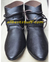 Medieval Leather Shoe Single Brass Buckle image 3