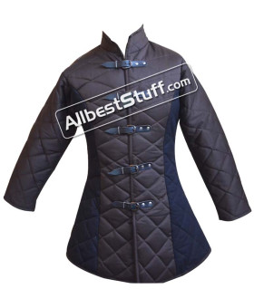 Medieval Gambeson 5 Buckle Long Padded Armor Multi Color Medieval Gambeson 5 Buckle Long Padded Armor Multi Color