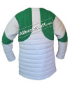 Thick Padded Design Gambeson White with Green image 1