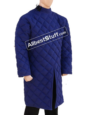 Medieval 13th Century Padded Cotton Gambeson Full Sleeve SCA Larp