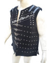 Handmade Mild steel plate Brigandine Sleeveless armour Black Color Velvet image 6
