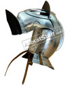 Medieval 17th Century Closed Burgonet 16 Gauge Steel Helmet image 4