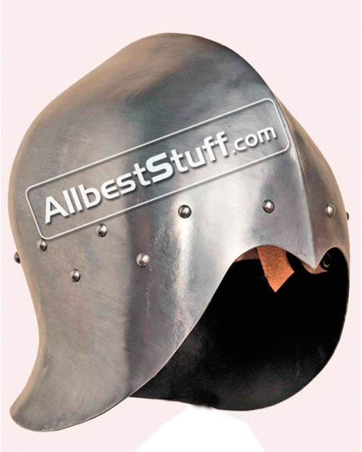 Medieval Barbute Helmet of 15th-Century Italian design