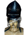 SALE! Medieval Early Visor Helmet made in Heavy 14 Gauge Steel image 3