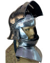 Medieval Gothic Sallet Helmet with Bevor 16 Gauge Steel image 2
