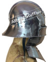 Medieval Gothic Sallet Helmet with Bevor 16 Gauge Steel image 1