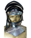 Medieval Gothic Sallet Helmet with Bevor 16 Gauge Steel image 3