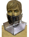 Medieval Neck Protection Bevor 16 Gauge steel with leather strap image 3