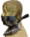 Medieval Neck Protection Bevor 16 Gauge steel with leather strap image 2