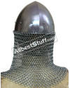 Medieval Norman Nasal Helmet with Chain mail Aventail image 2