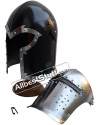 Medieval Visored Barbute Helmet image 1