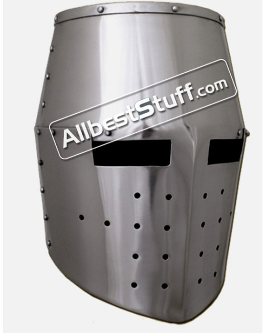 Medieval Great Helmet 16 Gauge Steel 13th Century