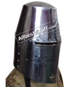 Medieval Great Helmet made from Strong 16 Steel image 1