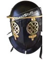 Medieval Hammered Gladiator Provocator Helmet Steel Black image 3