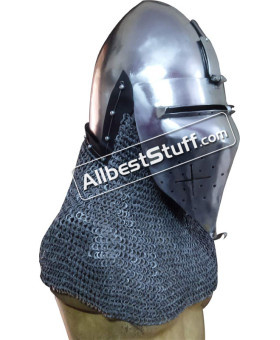 Medieval Klappvisier Bascinet Heavy 14 Gauge Steel Medieval Klappvisier Bascinet Heavy 14 Gauge Steel