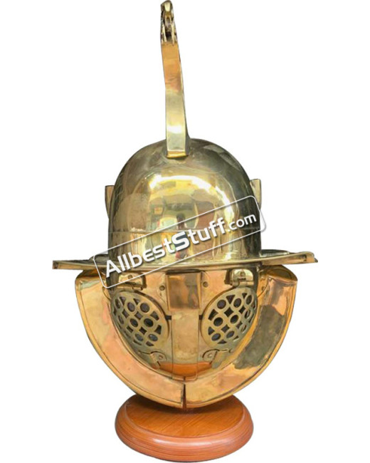 Roman Gladiator Helmet 18 Gauge Medieval Thracian Brass Helmet