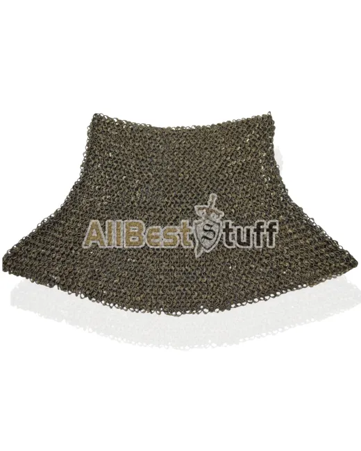 Original Brass Riveted Chain Mail Aventail Round Riveted Rings Medium