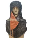 16 Gauge 9 mm Round Copper Riveted Chainmail Hood image 3