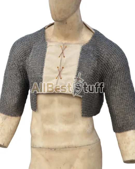 6 MM Flat Dome Pin Riveted Alternating Solid Chainmail Voider