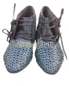 Medieval Ankle Leather Shoes with Titanium Chainmail image 1